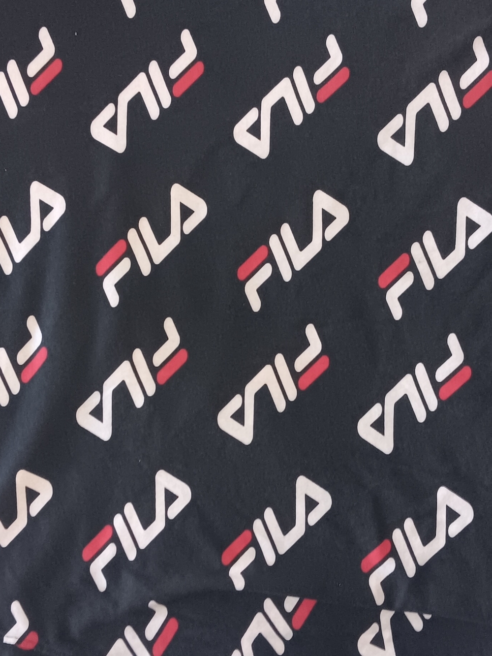 Fila Black Top with White and Red Logo Repeat